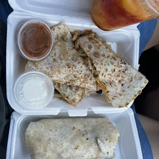 Mangonada, Quesadilla, burrito