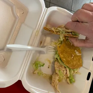 Chicken tostada
