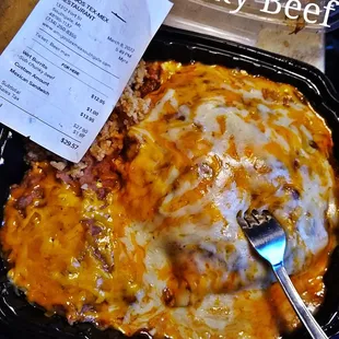 a meal in a plastic container