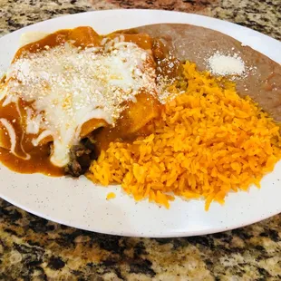 Steak enchiladas (very good)