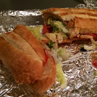 Italian hoagie (with a few of our bites missing... hehe!).