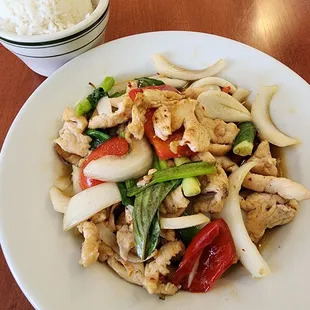 Spicy Kaprow with chicken