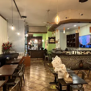 the dining area