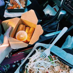 Pad Thai, Pineapple Fried Rice, Spring Rolls