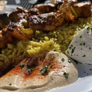 a plate of food on a table