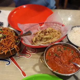 a variety of dishes