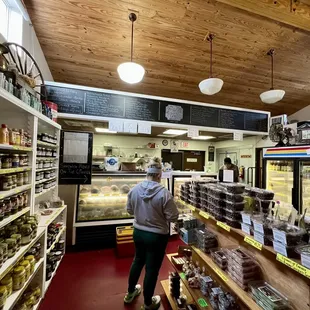 Inside deli area is where you order your food.