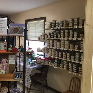 shelves of goods