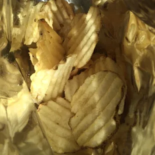 Salt and vinegar chips on point. Not too vinegary like most chips. And Ruffles cut!