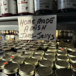 Homemade jams and jellies