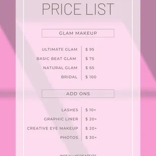 Price list