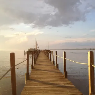 Well kept dock for boats.