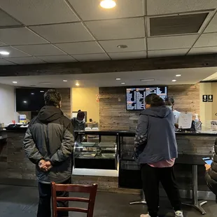 customers at the counter