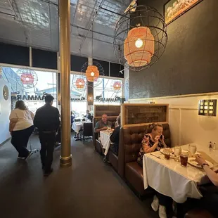 Middle hallway across from hostess station, bootgs