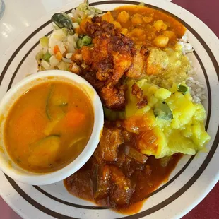 Assortment from the lunch buffet (all vegan items)