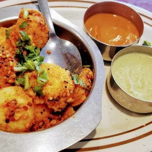 a bowl of fried cauliflower