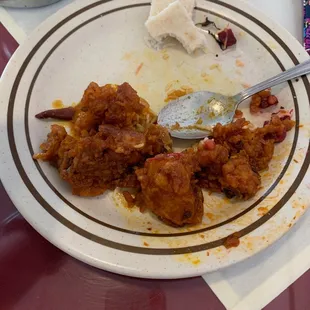 What's left of my buffet plate!