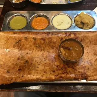 Onion Rava Masala Dosa