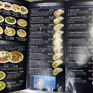 a menu for a mexican restaurant