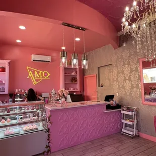 the interior of the restaurant