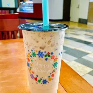 a cup of iced coffee