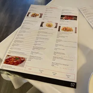 the menu