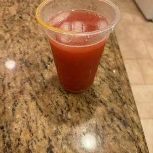 Suco natural de morango