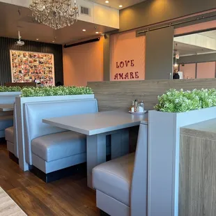 booth seating and tables