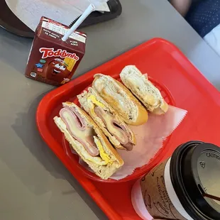 Breakfast sandwiches