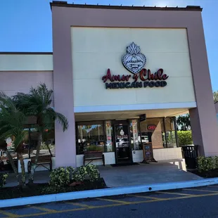 front of restaurant