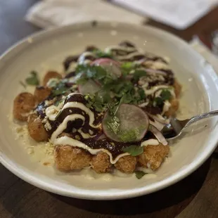 Mole tots!!! One of my faves from here