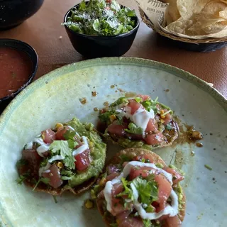 Ahi Poke tostadas