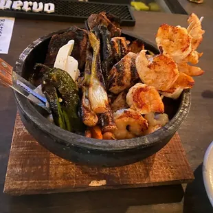 a bowl of food on a table