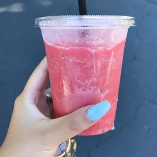 Raspberry smoothie ($3.75)