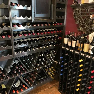 Large selection of wine to choose from