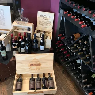 Large selection of wine in Alfred&apos;s Wine Room