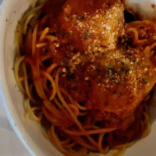 Spaghetti and meatballs