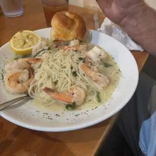 My dad's shrimp scampi