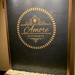 a sign for a restaurant