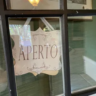 Got me at Aperto, instead of Open.