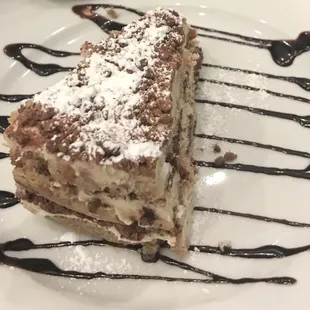 a piece of cake on a plate