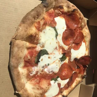 Margherita, Pepperoni on half