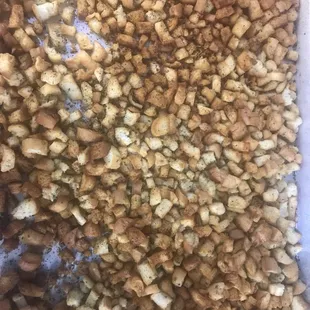 Fresh croutons for salads!