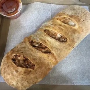 Barbecue chicken calzone!!!