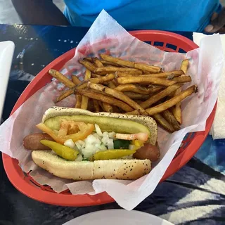 Hot Dog and Fries Sandwich