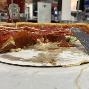 Look how thick this pizza is!!!