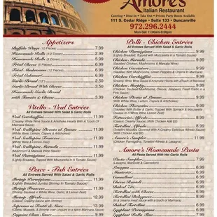 the menu