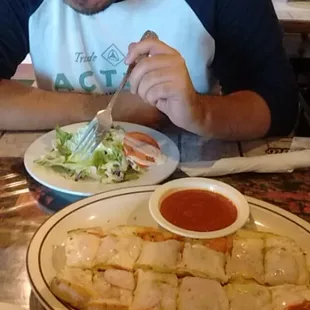 The Garlic Cheese tomato bread was so good it literally melts in your mouth