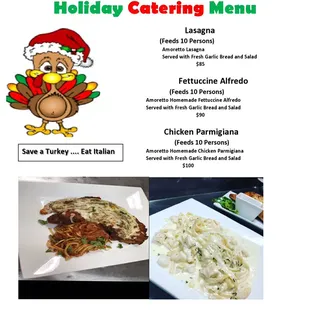 Holiday Catering Menu