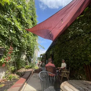 outside